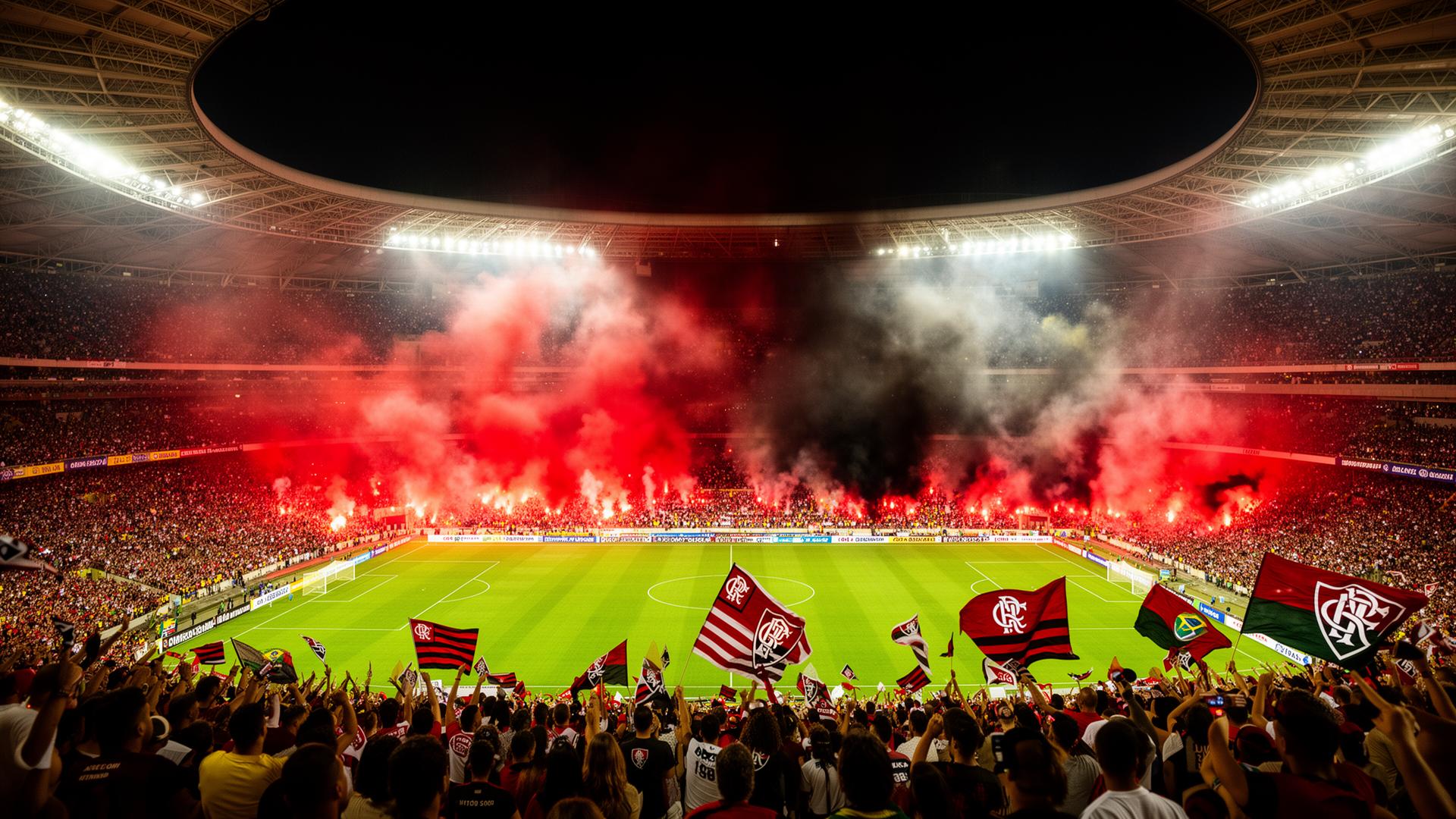 Ambiance d'un match de football au Maracanã, Rio de Janeiro